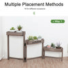 Pastoral Plant Pot Stand Folding Flower Display Rack Holder 3 Tier Vintage Style