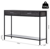 Industrial Console Table Vintage Narrow Furniture Slim Hallway Metal Sideboard