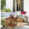 Side Table Solid Wood Indoor Outdoor Garden Patio small Coffee Pool Tables Brown