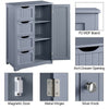 Bathroom Cabinet Storage 4 Drawer 1 Door Free Standing Cupboard Unit Grey