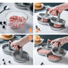 Double Burger Press Hamburger Maker Non Stick Aluminium Beef Patty Meat BBQ