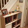 Vintage Display Unit Industrial Side Cabinet Small Bookcase Storage Metal Leg