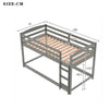 Wooden Bunk Bed w/ Ladder Single 3ft Solid Pine Wood Bed Frame Kids Sleeper Grey