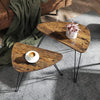 Industrial Small Coffee Table Set of 2 Modern Nesting Tables Nest Side End Metal