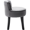 Velvet Dressing Table Stool Bedroom Vanity Makeup Stool Bedroom Chair Gray HT