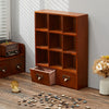 Wall Mounted Storage Cabinet Wooden Cupboard Display Shelf Desktop Organiser Box