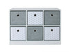 Cube Storage Unit Grey Stars White Bookcase Home Children's Nursery