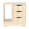 Nightstand Bedside Table with 3 Drawers Cabinet Storage Bedroom Side Table