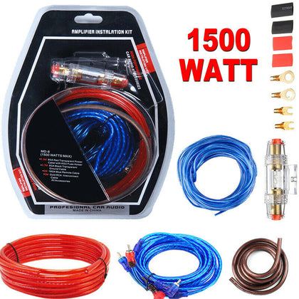 1500w Car Power Amplifier Wiring Kit Audio Subwoofer AMP RCA Power Cable Wire UK