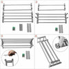 Double Polishing Towel Rail Holder Wall Mounted Bathroom Rack Shelf Stainless St