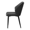 2X Retro Brown/ Grey Dining Chairs Faux Leather Kitchen Dining Room Metal Leg