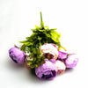 13 Heads Silk Peony Artificial Flowers Peony Wedding Bouquet Home Party Decor
