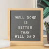 Convenient Felt Letter Black Memo Board 25X25cm Oak Frame black/White Characters