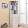 170cm Corner Cabinet with 3-Tier Shelves & 4 Drawers Storage Living Room Slim