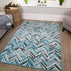 Modern Teal Rug | Cheap Rugs For Living Room | Soft Non Shedding Bedroom Carpet