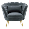 Upholstered Oyster Armchair Scallop Tub Chair Cocktail Wing Back Lotus Seat Sofa