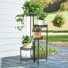 3/4 Tier Metal Plant Pot Stand Folding Flower Pot Rack Shelf For Indoor Outdoor