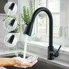 Black Kitchen Sink Taps Pull Out Spray Single Lever Swivel Spout Brass Mixer Tap