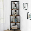 5 Tier Corner Shelf Industrial Storage Display Shelving Rack Ladder Bookcase UK