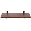 LARGE WALNUT WOOD WOODEN FLOATING SHELVES SHELF UNIT KIT WALL MOUNTED DISPLAY
