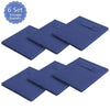 6X Folding Blue Canvas Storage Box Collapsible Fabric Cube Drawer Space-Saving