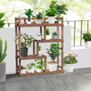 Anti-drop Sturdy Plant Stand Wood Flower Rack Indoor Garden Corner Display Shelf