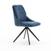 LUNA MODERN FABRIC DINING CHAIR PADDED SEAT w ARMS METAL LEG KITCHEN SET 6