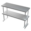 Commercial Kitchen Stainless Steel Single Double Over Shelf For Prep Table