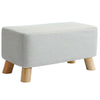 Linen Fabric Footstool Foot Rest Stool Pouffe Ottoman Seat Living Room Furniture