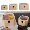 Octagon Shape Wood Earrings Ring Jewelry Storage Box Wedding Gift Case Glass Top