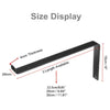 2PCS Black Shelf Brackets Industrial Shelves Bracket for Book Items Floating DIY