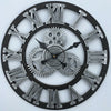 EXTRA LARGE WALL CLOCK ROMAN NUMERALS SKELETON ROUND BIG GIANT OPEN FACE 60CM