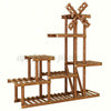 Multi Tier Flower Rack Plant Pot Stand Wood Shelves Bonsai Display Shelf Indoor