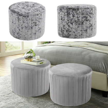 Velvet Bedroom Stool Chair Dressing Table Ottoman Living Room Home Furniture