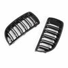 Auto Kidney Grille Gloss Black Double Slat for BMW E90 E91 05-08 Style UK Stock