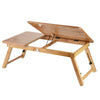 Wooden Laptop Table Stand Folding Desk Bed Computer Adjustable Height Sofa Tray