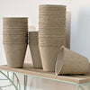 60Pcs Nursery Cup Plant Pot 8cm Round Pulp Peat Biodegradable Fibre Herb Pots