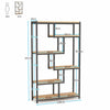 5Tier Bookcase Freestanding Shelving Display Storage for Living Room Home Office