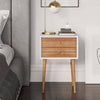 2 Drawers Wooden Bedside Table Cabinet Nightstand Side Storage Bedroom Furniture