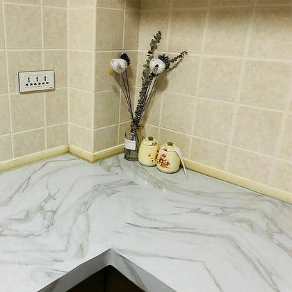 UK 10m Kitchen Worktop Stickers Self Adhesive Wallpaper Cupboard Furnitu