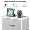 Fabric Chest of Drawers Storage Cabinet Unit Metal Frame Bedside End Table Gray