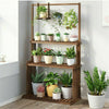 Large 3 Tier Wooden Plant Stand Hanging Flower Pot Shelf Bottom Shoes Rack Tidy