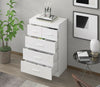 White Chest of 2+3 Drawers Bedroom Furniture Cabinet Storage Sideboard Drawer