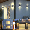 2X SUPER BRIGHT SOLAR POWERED DOOR FENCE WALL LIGHTS LED UP DOWN GARDEN LAMP