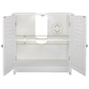 Under Sink Cabinet Storage Unit Cupboard Bathroom Free Standing with Doors White