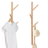 2x Wall Mounted Coat Rack Hat Rack Stand Wood Tree Hanger Hooks Modern Vertical