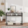 Hall Console Table Entry Hallway Side Table Open Drawer Storage Book Shelf Wood