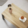 Large Modern Coffee Table with Storage Shelf Vintage 2-Tier Center Table Accent
