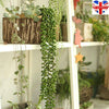 Artificial Hanging Plant Fake Vine Ivy Succulents String of Pearls Home Decor UK