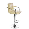 2 Bar Stools Gas Lift Breakfast Bar Chair Kitchen Pub Stool Faux Leather Chrome